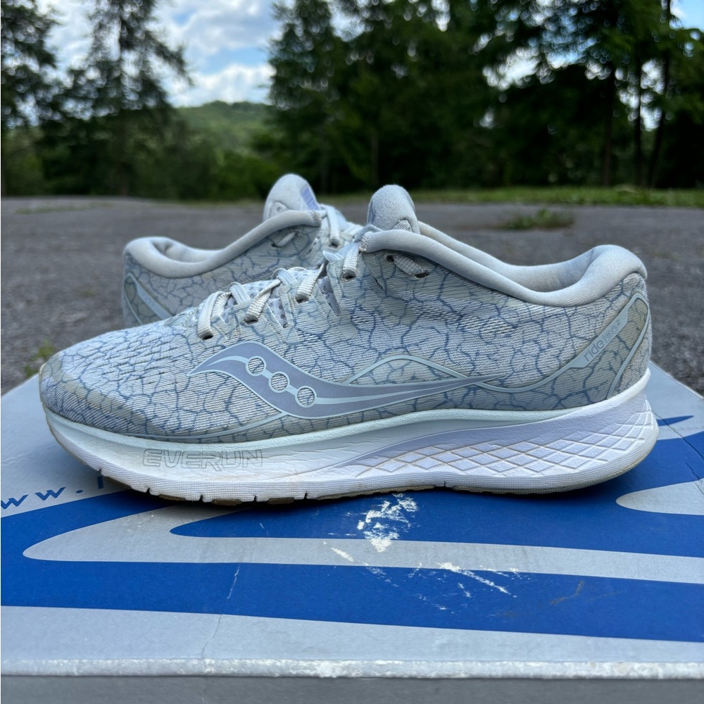Saucony Ride ISO 2 Running Shoe Light Blue Periwinkle Gray